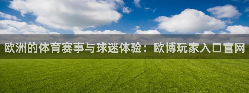壹号大舞台入口：欧洲的体育赛事与球迷体验：欧博玩家入口官网