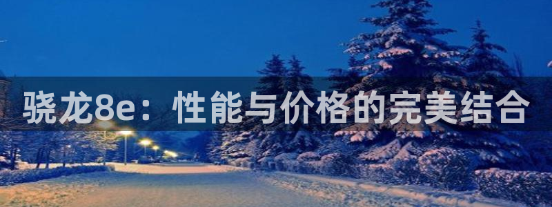 华信娱乐ccmpc麻将胡了：骁龙8e：性能与价格的完美结合