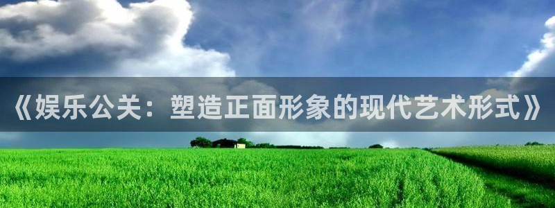 华信娱乐免费注册：《娱乐公关：塑造正面形象的现代艺术形式》